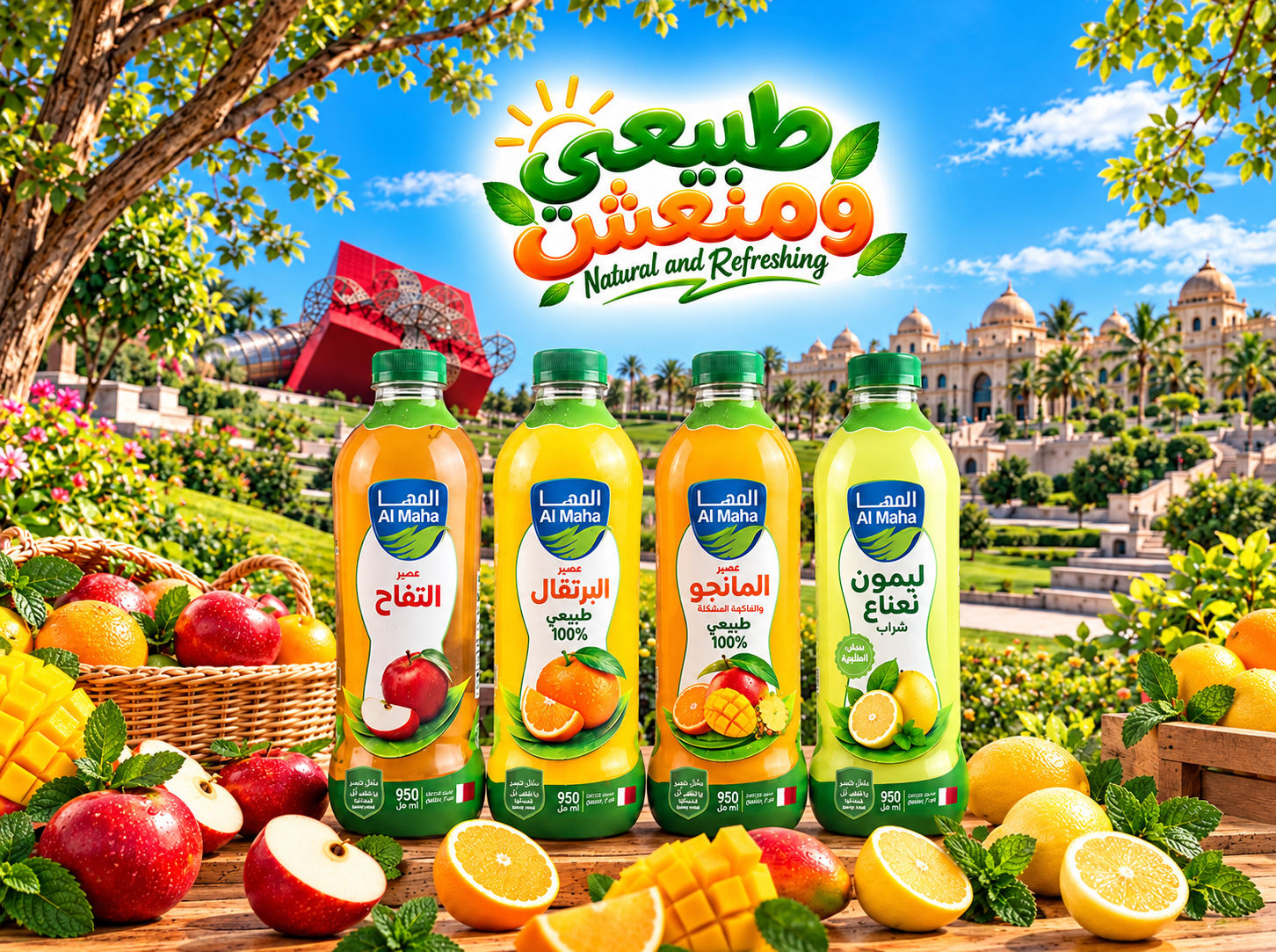 Natural and refreshing with Al Maha Juices in a “new look, Better Taste”!
